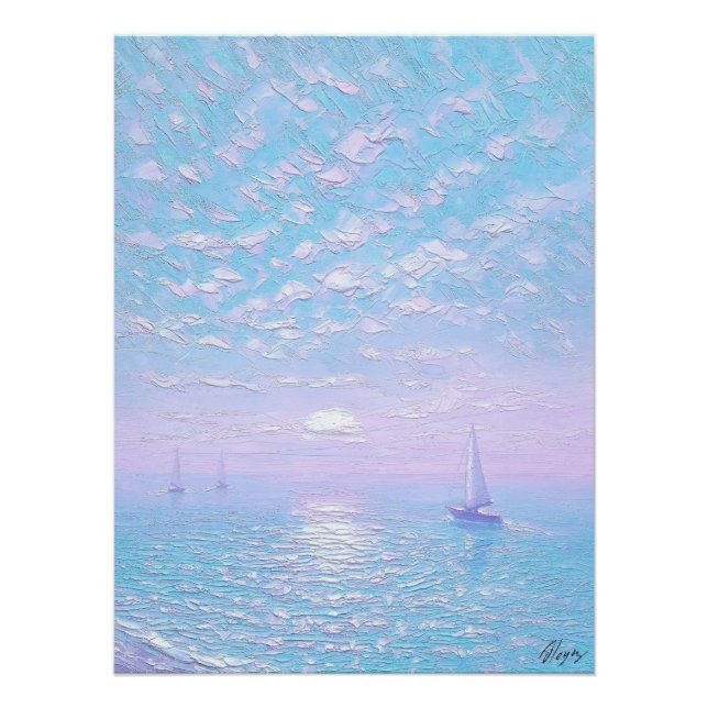 Póster Paisagem marítima agradável (Frente)