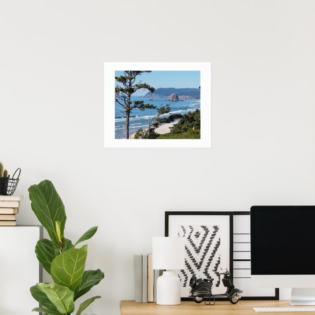 Póster Paisagem Marítima Cênica de Oregon Fotográfica (Escritório em casa)