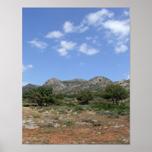 Póster Paisagem Mediterrânica (Frente)