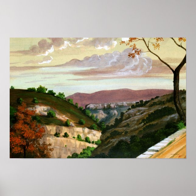 Póster "Paisagem Mediterrânica" por Prosper Merimee (Frente)