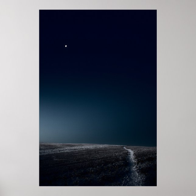 Poster Paisagem Minimalista de inverno Linslade Antiga (8 (Frente)