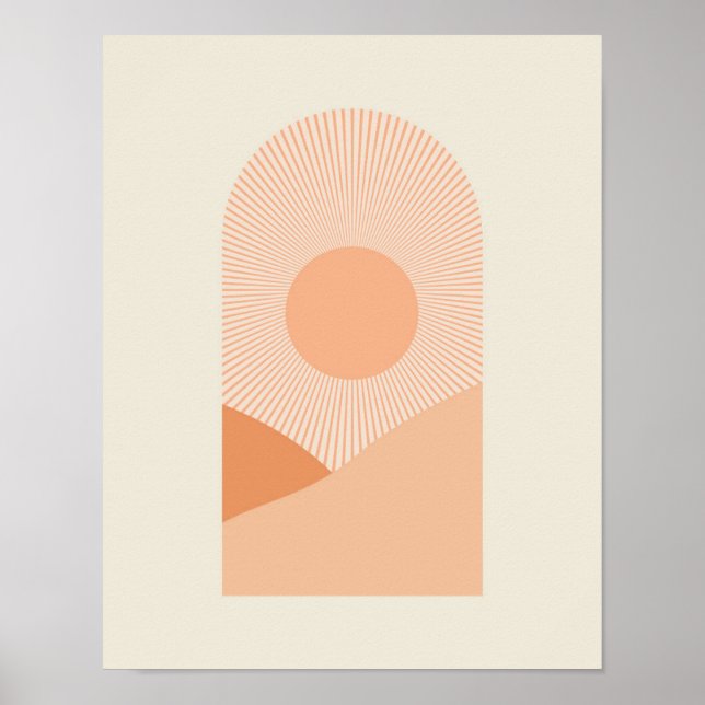 Poster Paisagem Minimalista do Desert Boho (Frente)