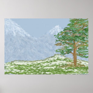 Póster Paisagem Montanha