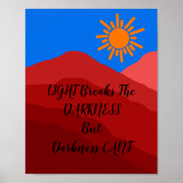 Poster Paisagem Montanha pintada à mão