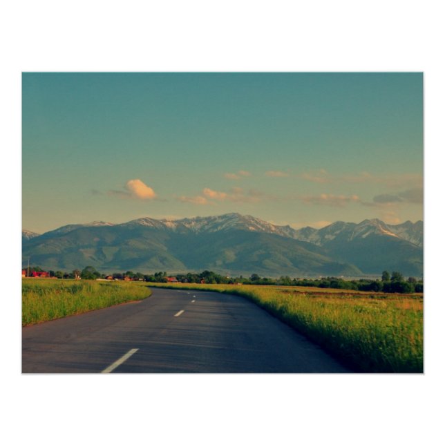 Póster Paisagem montanhosa (Frente)