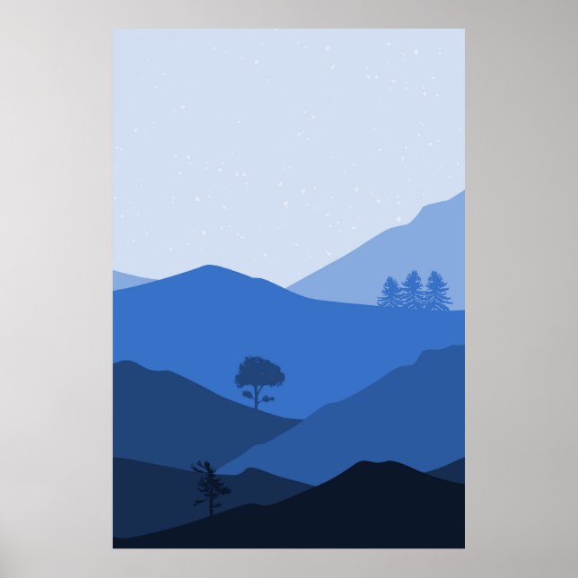 Poster Paisagem Montanhosa (Frente)