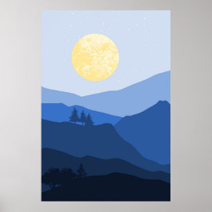 Poster Paisagem Montanhosa