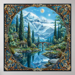 Poster paisagem montanhosa