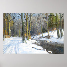 Poster Paisagem Montanhosa no Inverno