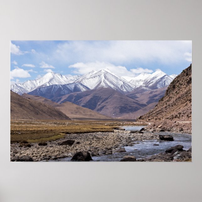 Poster Paisagem montanhosa tibetana típica (Frente)