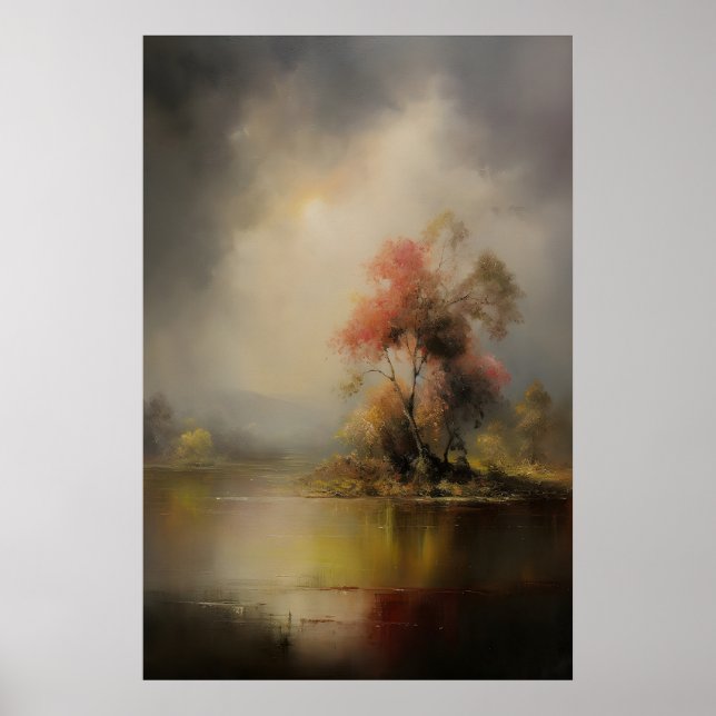 Poster Paisagem Natural da Árvore de Outono, Arco-íris Et (Frente)