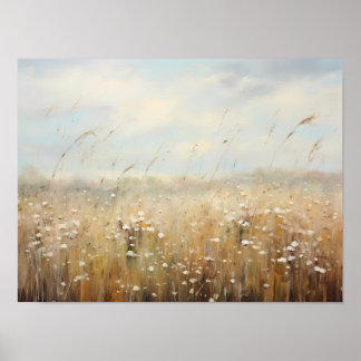 Poster Paisagem Natural de Flores Selvagens