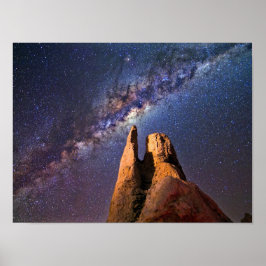 Poster Paisagem noturna maravilhosa e leitosa