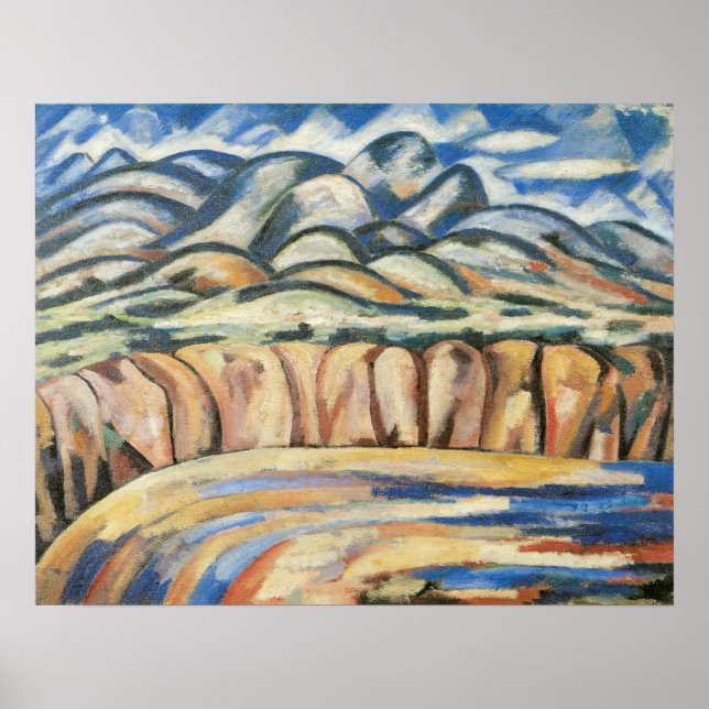 Póster Paisagem, Novo México por Marsden Hartley, Belas A (Frente)