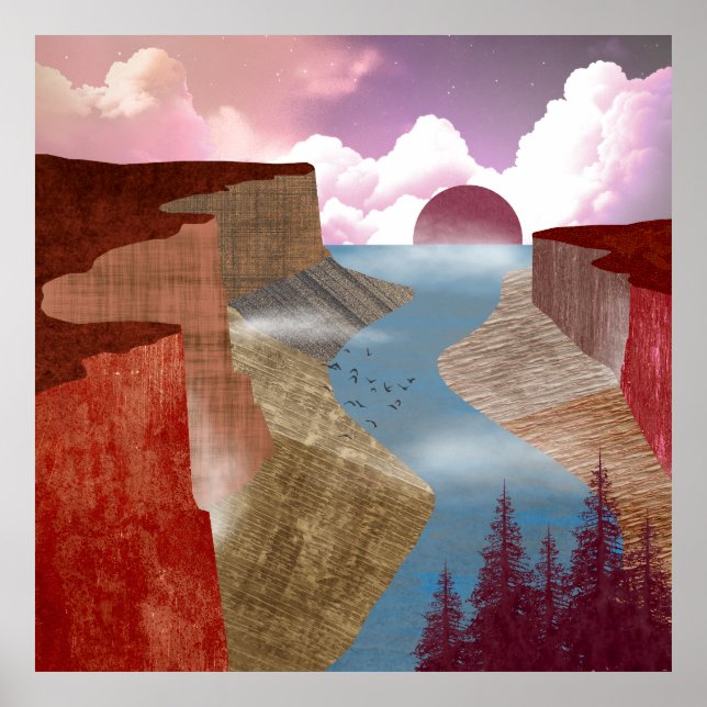 Poster Paisagem Oceânica Canyon (Frente)