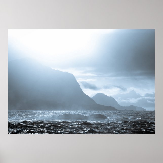 Poster Paisagem Oceânica Dramática (Frente)