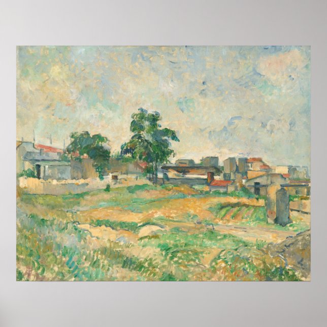 Poster Paisagem perto de Paris - Paul Cézanne Fine Art (Frente)