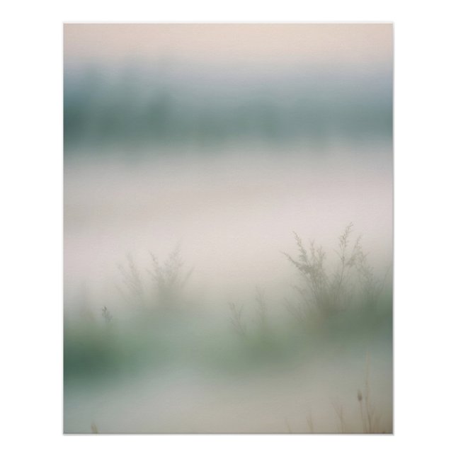 Póster Paisagem Pictística Mista Natureza Arte de Fundo (Frente)