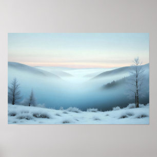 Poster Paisagem pitoresca Montanha Arte Natural de Invern