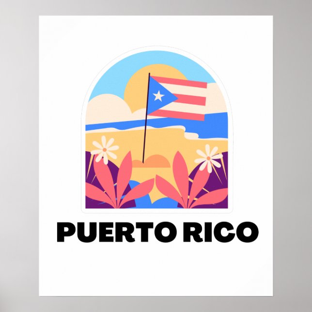Poster Paisagem Porto Rico (Frente)
