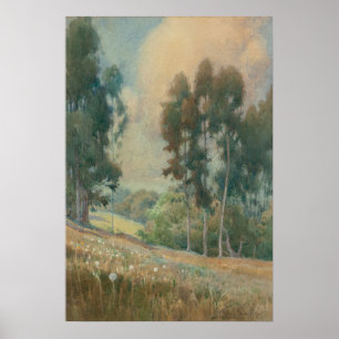 Poster Paisagem primavera (1911) Serene Watercolor Scener