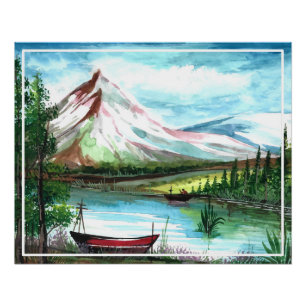 Póster Paisagem Primavera de Desenho Mão - 24531
