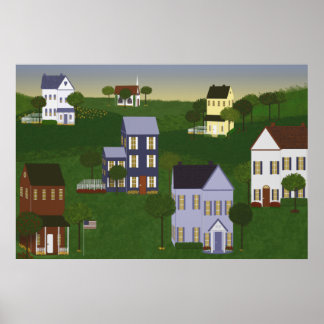 Póster Paisagem Primitiva da americana