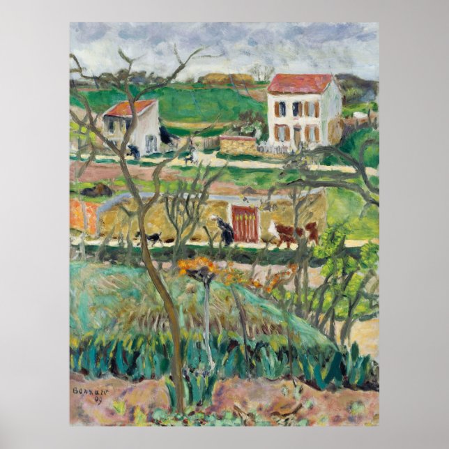 Poster Paisagem Rainy de Bonnard (Frente)