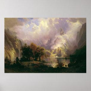 Poster Paisagem Rocky Mountain por Albert Bierstadt