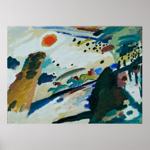 Póster Paisagem Romântica por Wassily Kandinsky