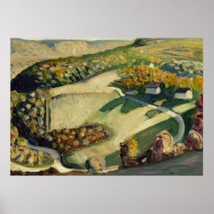 Poster Paisagem rural por Grant Wood