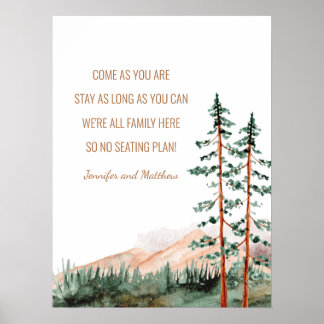 Poster Paisagem Rustic Mountain Sem Casamento do Plano Se