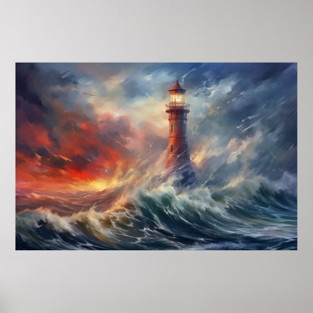 Poster Paisagem Sereníssima do Farol (Frente)