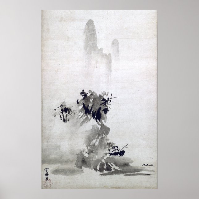 Poster Paisagem Sesshu Toyo Haboku-Sansui (Frente)