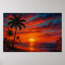Poster Paisagem Sonho Tropical