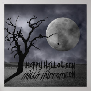 Póster Paisagem Spooky Halloween