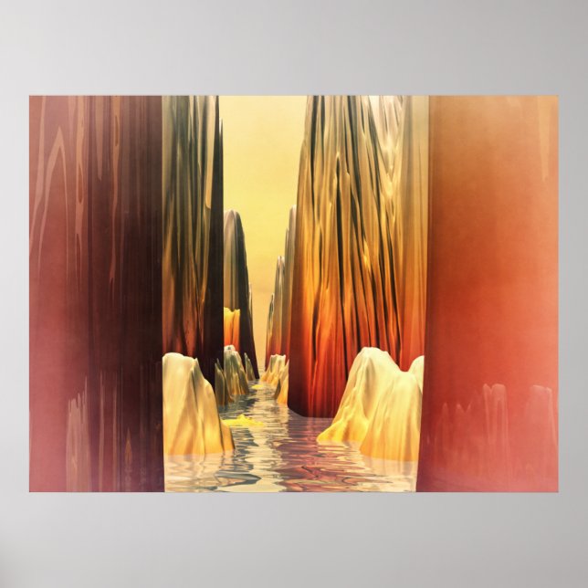 Poster Paisagem Surreal de Canyons (Frente)