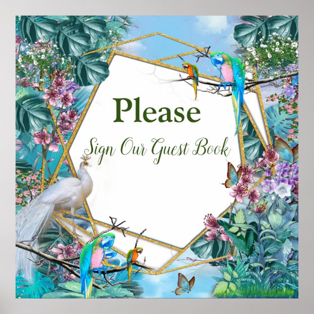 Poster Paisagem Surreal Tropical (Frente)