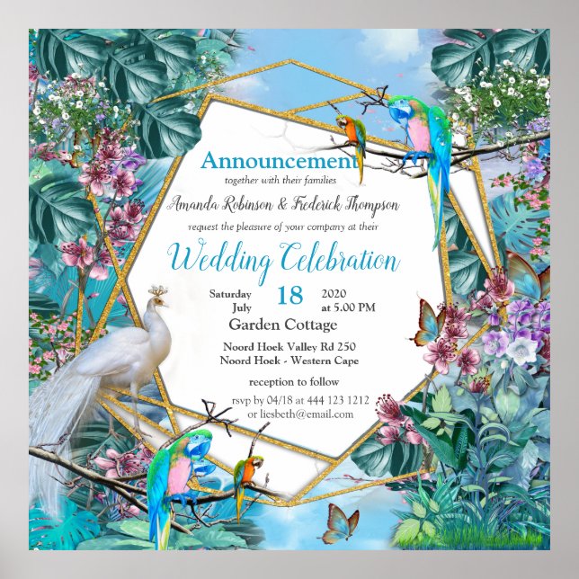 Poster Paisagem Surreal Tropical (Frente)