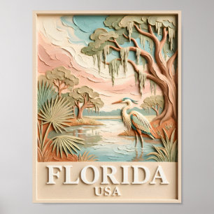 Poster Paisagem Textura de Pássaros da Vida Selvagem dos