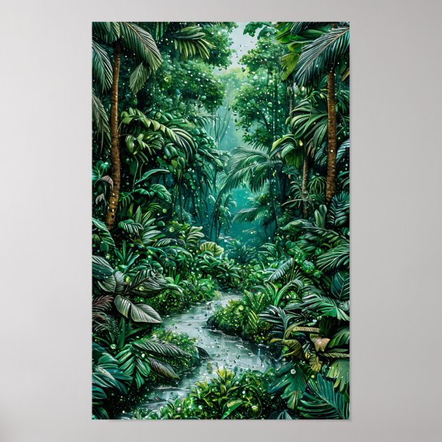 Poster Paisagem tropical (Frente)