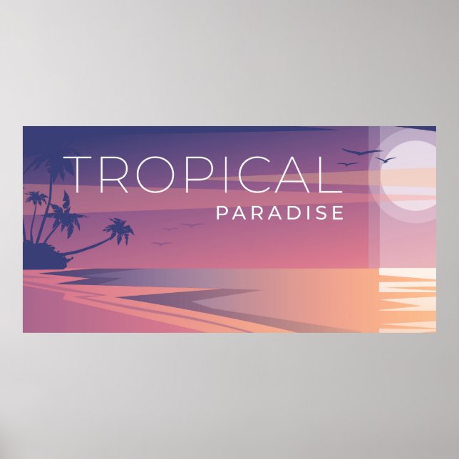 Poster Paisagem tropical (Frente)