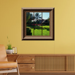 Póster Paisagem Tropical de Cena de Faux