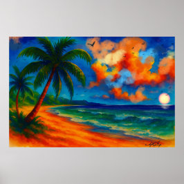 Poster Paisagem Tropical Serenidade