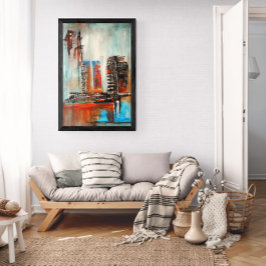 Póster Paisagem Urbana Abstrata 