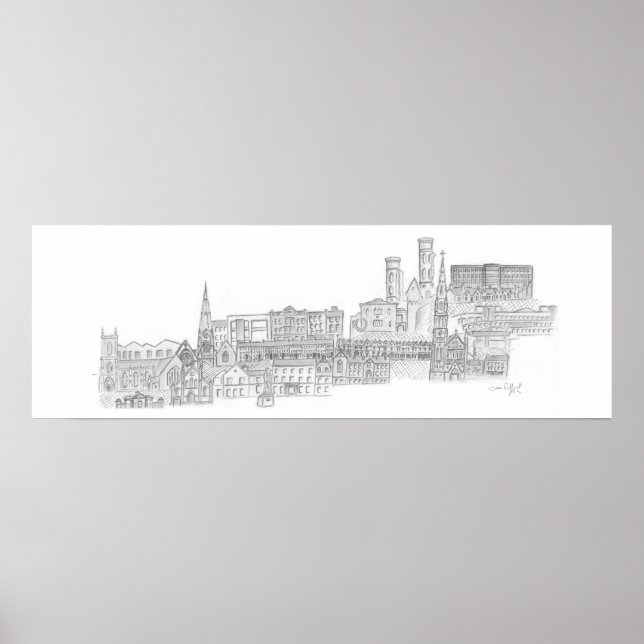 Poster Paisagem urbana de Dungannon (Frente)