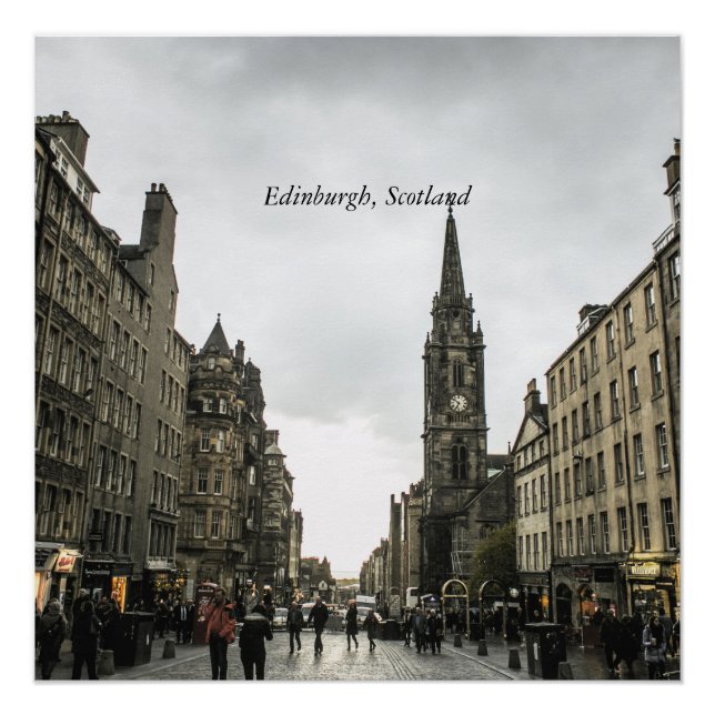 Póster Paisagem urbana de Edimburgo, Escócia (Frente)