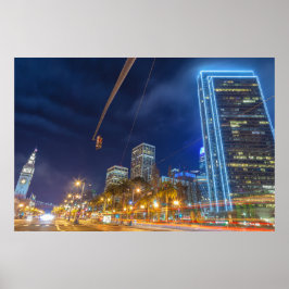 Poster Paisagem Urbana de São Francisco à Noite