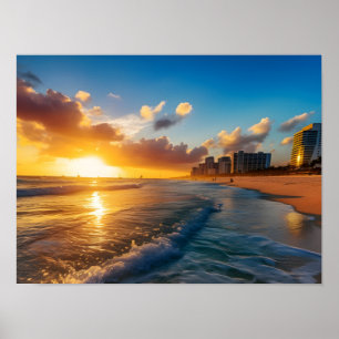 Poster paisagem urbana de Sunset Beach