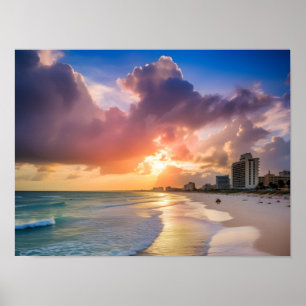 Poster paisagem urbana de Sunset Beach